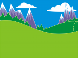 Clipart green hills and mountains landscape - WikiClipArt