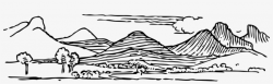 Hill Clipart Mountain - Mountain Range Line Art - Free ...