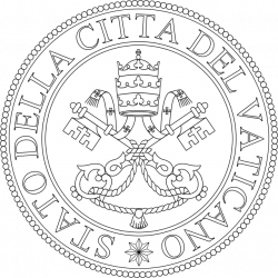 The Seal of Vatican City. Note the use of the Italian language ...