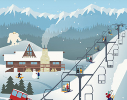 Ski hill clipart - Clip Art Library