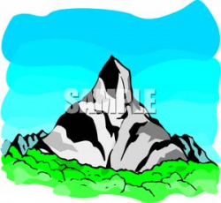 A Tall Mountain Peak - Royalty Free Clipart Picture