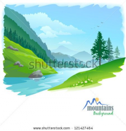 Valley River And Distant Hills by NEILRAS, via ShutterStock ...