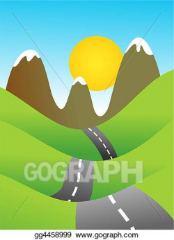 Stock Illustration - Country road. Clipart gg4458999 - GoGraph