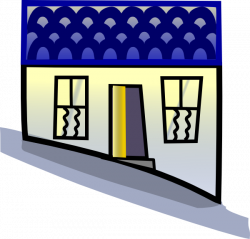 House on hill clipart