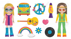 Hippies Clipart 60's 3 - 1300 X 714 Free Clip Art stock ...