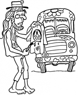 Hippie Man coloring page | Free Printable Coloring Pages