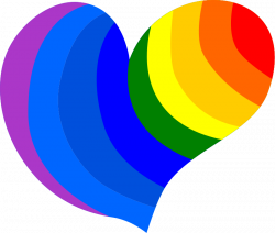 Free Stock Photo: Illustration of a rainbow hippie heart ...