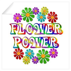 Flower Power Wall Art by FunDesigns | hippie art in 2019 ...
