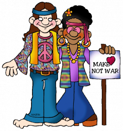 American History Clip Art by Phillip Martin, Hippies