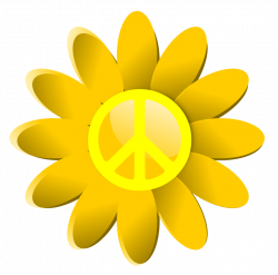 Peace Sign With Flowers Clipart (27+)
