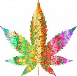 Clipart - Psychedelic Marijuana Leaf