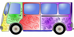 Bus Colorful Hippie Minivan transparent image | Bus | Pinterest ...