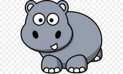 Hippopotamus Cartoon Cuteness Free content Clip art - Cute Hippo ...