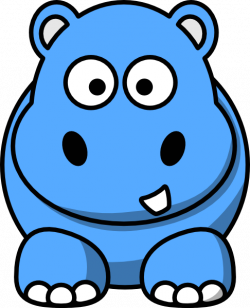 Blue Hippo Clip Art at Clker.com - vector clip art online ...