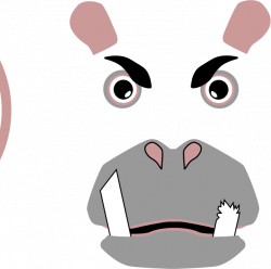 Clipart - Angry Hippo