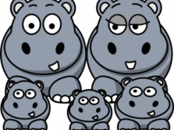 Hippo Clipart Family - Hippo Face Clip Art , Transparent ...