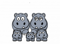 Hippo Family Svg Clip Arts 552 X 597 Px - Hippos Clipart ...