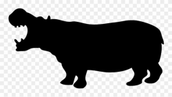 Free Animal Silhouettes Clipart Image - Hippo Silhouette ...