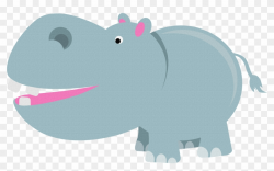Hippopotamus Clipart Purple Hippo - Hippo Cartoon, HD Png ...