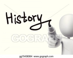 Vector Stock - History word written by 3d man . Clipart ...