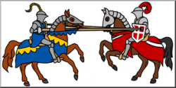 Clip Art: Medieval History: Joust Color I abcteach.com ...