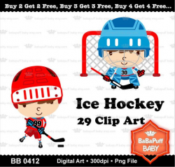 Ice Hockey Design Elements ---- Clip Art, Personal and Small ...