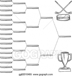 Vector Illustration - Blank hockey playoff bracket. Stock ...