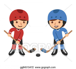 Stock Illustration - Cartoon hockey players. Clipart ...