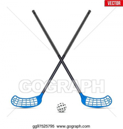 Vector Stock - Symbol of ball and sticks for floorball ...