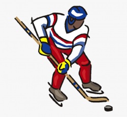 Ice Hockey Clipart - Cartoon Hockey Player Png #291128 ...