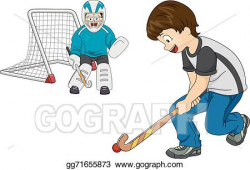 Vector Illustration - Indoor field hockey boys. EPS Clipart ...