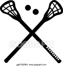 Clip Art Vector - Crossed lacrosse sticks. Stock EPS ...