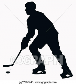 Vector Art - Sport silhouette - ice hockey player. Clipart ...