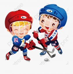 Two Boys Clipart - Play Ice Hockey Clipart #445481 - Free ...