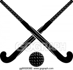 Vector Illustration - Two black silhouettes sticks for field ...