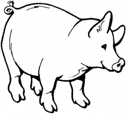 a pig with a goose on it's back clipart | lamb farm coloring ...