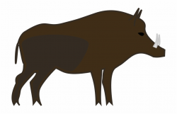 HD Clip Royalty Free Hog Clipart Cute Pig - Wild Boar Horns ...