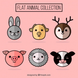 Assortment of round cute animals #Free #Vector #Design #Dog ...