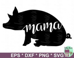 Mama pig svg | Etsy