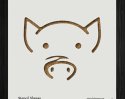 Pig stencil | Etsy