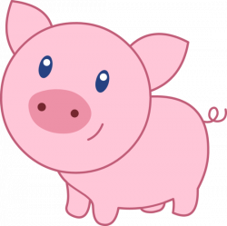 Cute Happy Pink Pig Free Clip Art cakepins.com | Pink Piggy ...