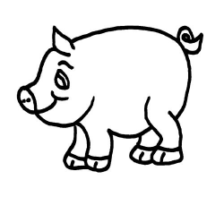 Pig Clipart Black And White | Free download best Pig Clipart ...