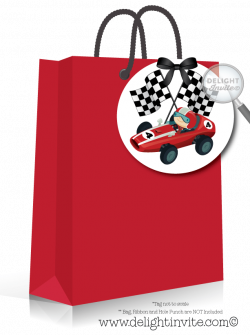 Dragster Racer Birthday Party Favor Tag [DI-328FT] : Harrison ...