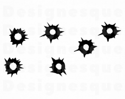 Bullet Holes SVG, Bullet Holes Clipart, Bullet Holes Files for Cricut,  Bullet Holes Cut Files For Silhouette, Bullet Holes Dxf, Png, Eps