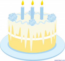 Vanilla Birthday Cake With Candles Clip Art - Sweet Clip Art