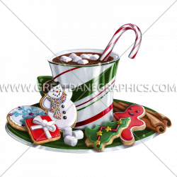 Christmas Hot Chocolate | Production Ready Artwork for T-Shirt Printing