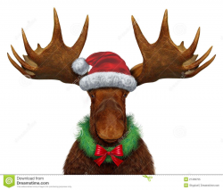 Free Christmas Moose Clipart (47+) | Just Christmas ...