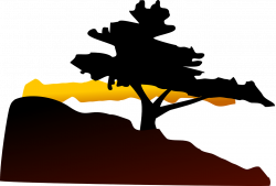 Mountain, Silhouette, Tree, Sunset, Landscape #mountain, #silhouette ...