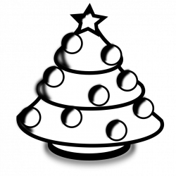 baby nursery ~ Fascinating Christmas Tree Black And White Outline ...