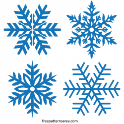 Free Snowflake Stencil & Clipart Vector Drawings | Snowflake stencil ...
